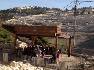 in the City of David with Mount of Olives in background