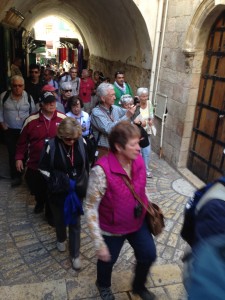 schlepping on the Via Dolorosa